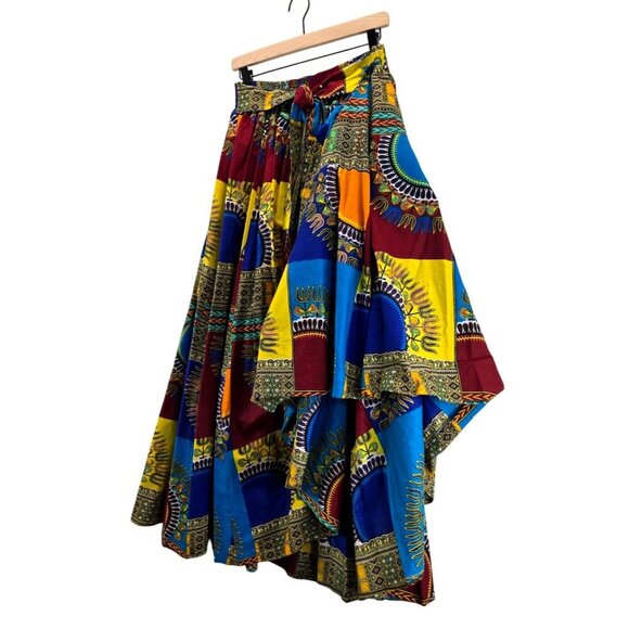 Full Panel Maxi Skirt S/M 28" Elastic Waist Boho Ethnic Tribal Cotton Circular - Picture 3 of 13